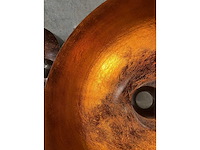 2x zijlstra - bronzen stalen lamp - afbeelding 2 van  4