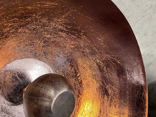 2x zijlstra - bronzen stalen lamp - afbeelding 3 van  4