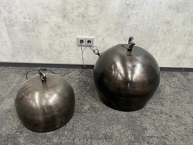 2x zijlstra - bronzen stalen lamp - afbeelding 7 van  8
