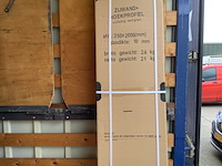 2x zijwand met hoekprofiel wb, 20.4215, mat glas - afbeelding 2 van  4