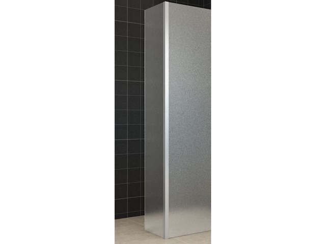 2x zijwand met hoekprofiel wb, 20.4215, mat glas - afbeelding 1 van  4