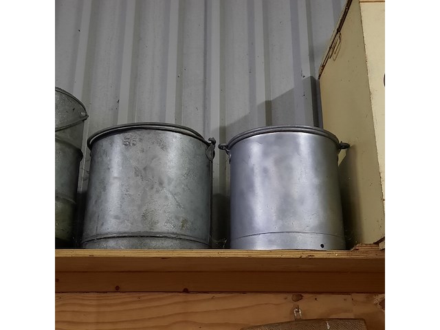 2x zinken melkemmer en 2x zinken oliedrum - afbeelding 2 van  3