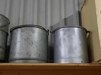 2x zinken melkemmer en 2x zinken oliedrum - afbeelding 2 van  3