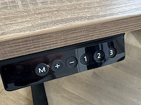 2x zit-sta bureau, eiken/zwart - afbeelding 4 van  4