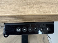 2x zit-sta bureau, eiken/zwart - afbeelding 4 van  7