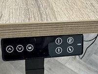 2x zit-sta bureau, eiken/zwart - afbeelding 6 van  7