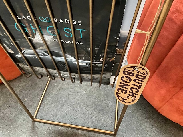 2x zitpouf ø60cm + dutch bone bijzettafel - afbeelding 3 van  4