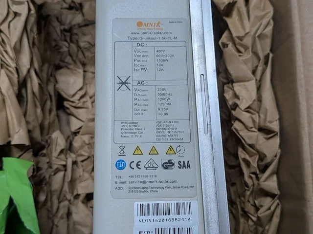 2x zonnepanelen-omvormer, omnik, omniksol-1.5k-tl-m en omniksol-3k-tl - afbeelding 3 van  5