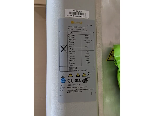 2x zonnepanelen-omvormer, omnik, omniksol-1.5k-tl-m en omniksol-3k-tl - afbeelding 5 van  5