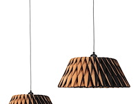 2x zwart met blank houten hanglamp | rond 46cm, anne light, maze 3490be, beuken, 2026 - afbeelding 1 van  5