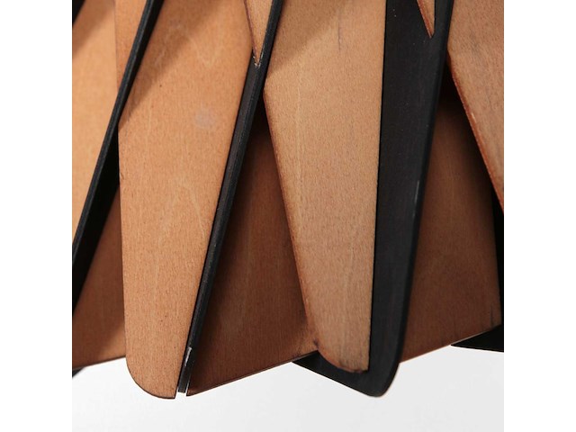 2x zwart met blank houten hanglamp | rond 46cm, anne light, maze 3490be, beuken, 2026 - afbeelding 4 van  5