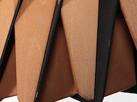 2x zwart met blank houten hanglamp | rond 46cm, anne light, maze 3490be, beuken, 2026 - afbeelding 4 van  5