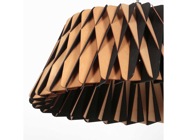 2x zwart met blank houten hanglamp | rond 46cm, anne light, maze 3490be, beuken, 2026 - afbeelding 5 van  5