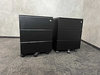 2x zwart, verrijdbaar ladenblok - afbeelding 1 van  7