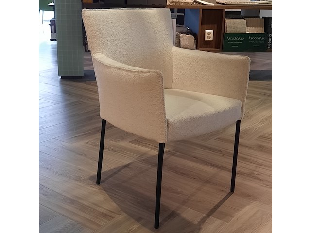 2z eetkamerstoel design on stock, amra, ivoor - afbeelding 4 van  9