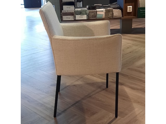 2z eetkamerstoel design on stock, amra, ivoor - afbeelding 5 van  9