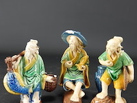 3 aardewerk chinese figuren - afbeelding 1 van  5
