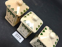 3 aardewerk voorraadpotjes - afbeelding 3 van  5