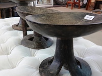 3 antieke houten naga-tribale schalen - afbeelding 4 van  5