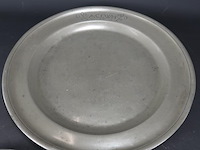 3 antieke tinnen borden - afbeelding 2 van  4