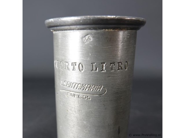 3 antieke tinnen maten - afbeelding 2 van  5