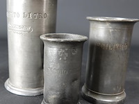 3 antieke tinnen maten - afbeelding 4 van  5