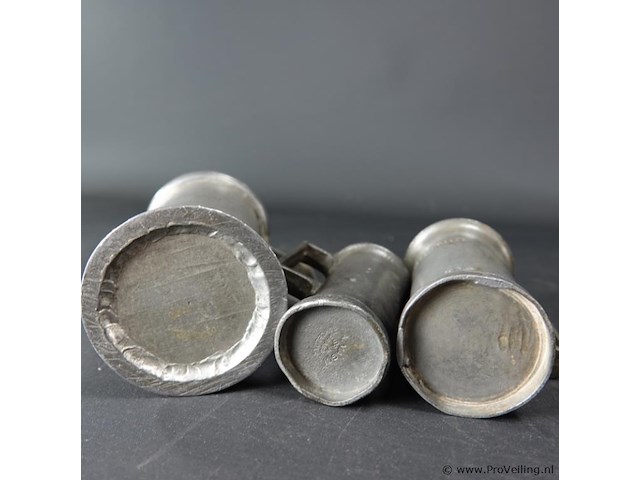 3 antieke tinnen maten - afbeelding 5 van  5