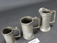 3 antieke tinnen maten - afbeelding 2 van  5