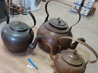 3 antieke (w.o. de grootse door ons ooit gezien) koperen ketels - afbeelding 2 van  5