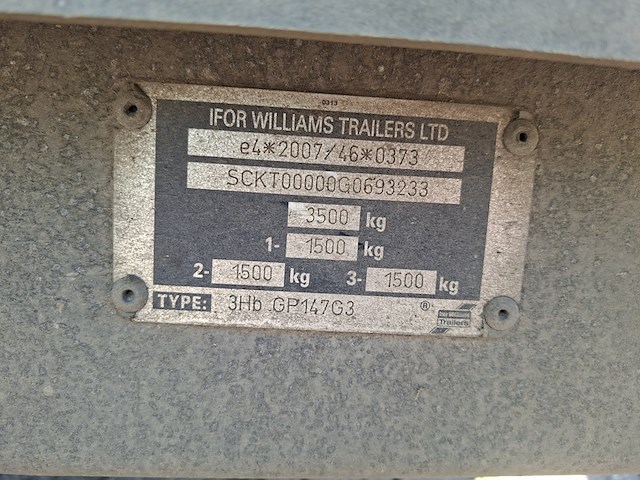 3-assige oprijwagen, i-for williams, 3hb gp35, 2016 - afbeelding 10 van  12