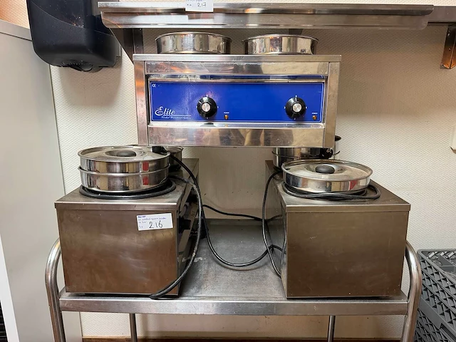 3 au-bain-marie / warmhoudapparaat en 1 serveerwagen - afbeelding 2 van  6