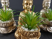 3 boeddha's met groen - afbeelding 3 van  5