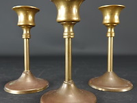 3 brons/messing kandelaren - afbeelding 2 van  5