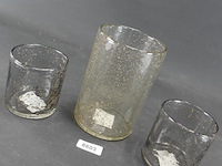 3 bubbel glazen vazen - afbeelding 2 van  5