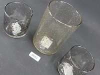 3 bubbel glazen vazen - afbeelding 3 van  5