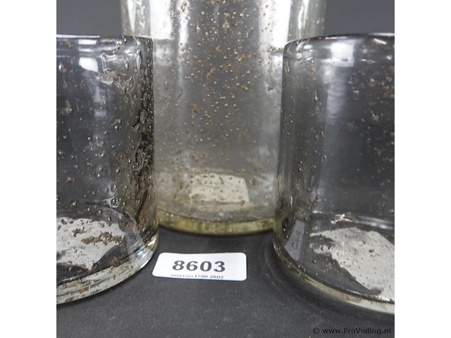 3 bubbel glazen vazen - afbeelding 4 van  5