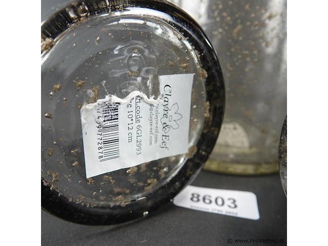 3 bubbel glazen vazen - afbeelding 5 van  5