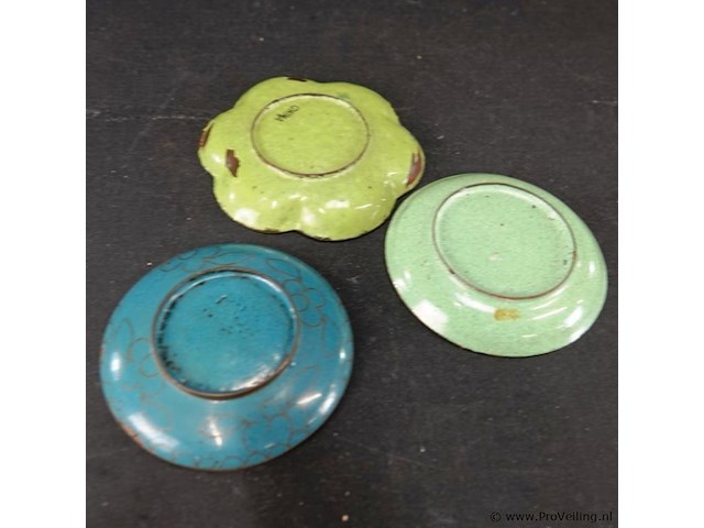 3 chinese cloisonne schaaltjes - afbeelding 5 van  5