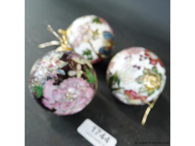3 cloisonne ballen - afbeelding 4 van  5