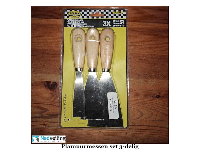3-delig plamuurmessen set (doos r) - afbeelding 3 van  3