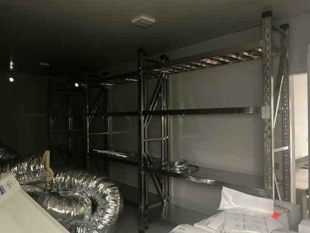 3-delige magazijn rvs stelling - afbeelding 1 van  2