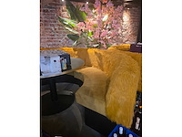 3 delige restaurant bankenset en ronde tafel - afbeelding 4 van  5