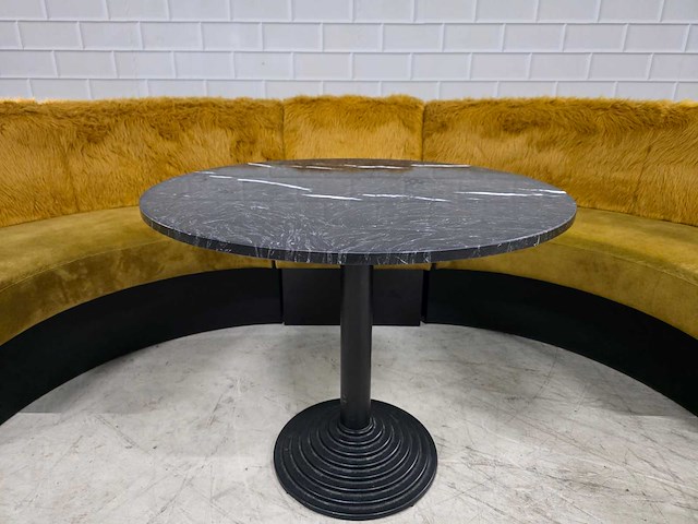 3 delige restaurant bankenset met marmeren tafel - afbeelding 7 van  11