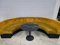 3 delige restaurant bankenset met marmeren tafel - afbeelding 10 van  11