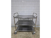 3-delige rvs serveerwagen - afbeelding 3 van  4