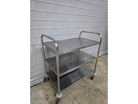 3-delige rvs serveerwagen - afbeelding 4 van  4