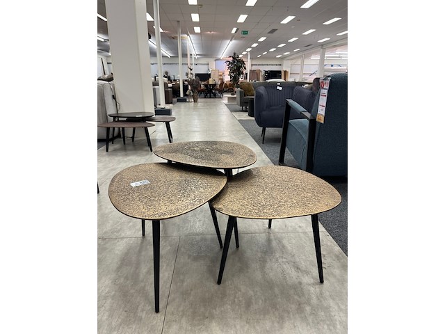 3 delige salontafel set goldy, goud - afbeelding 1 van  5