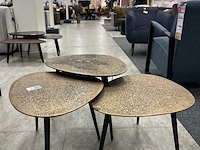 3 delige salontafel set goldy, goud - afbeelding 1 van  5