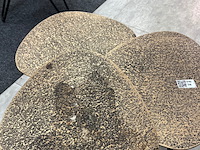 3 delige salontafel set goldy, goud - afbeelding 4 van  5