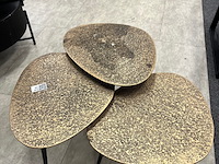 3 delige salontafel set goldy, goud - afbeelding 5 van  5